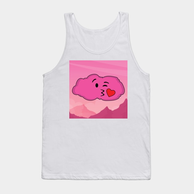 Fantasy Pink Cloud Give Love To Someone Tank Top by AqlShop